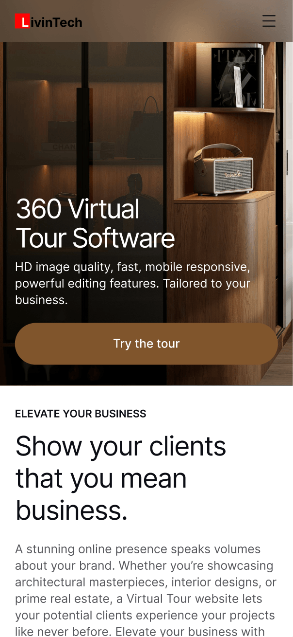 LivinTech Mobile Room Tour